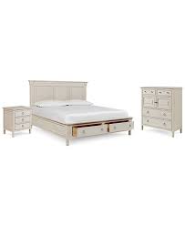 Product title kingfisher lane queen platform storage bed in white average rating: Furniture Sag Harbor White Bedroom Furniture Collection 3 Pc Set Queen Storage Platform Bed Chest Nightstand Reviews Furniture Macy S