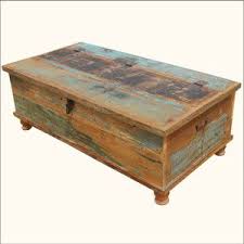 Distressed Trunk Coffee Table Rustic Storage Boxes Diy Wood Chest Diy Wood Box