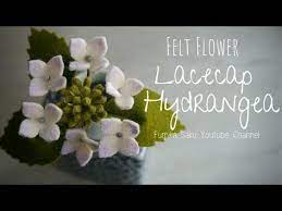 How To Make Felt Flower Lacecap Hydrangea Youtube Felt Flower Tutorial Felt Flowers Diy Felt Flowers