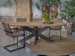 grande table ovale pied spider en bois 4 cm d epaisseur room108 dining table oak dining table solid oak dining table