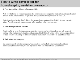 cover letter for housekeeping aide