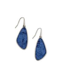 1.4l x 1.1w pendant, 20 chain + 2 extender. Kendra Scott Mckenna Vintage Silver Small Drop Earrings In Navy Wood Her Hide Out
