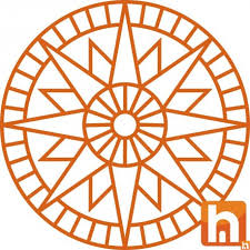 Historically, wind roses were predecessors of the compass rose (found on charts), as there was no differentiation between a cardinal direction and the wind which blew from such a direction. Windrose Papierschablone Harmony Beton