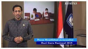 Kolase pidato nadiem makarim terkait hari guru 25/11/2019 (website kemendikbud). Nadiem Makarim Sampaikan Pidato Hari Guru Nasional 2019 Melalui Video Di Kemendikbud Simak Pesannya Tribunnews Com Mobile
