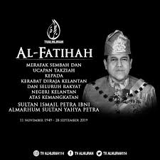 Kemangkatan almarhum sultan ismail petra pastinya satu kehilangan besar buat seluruh rakyat malaysia terutamanya rakyat. Sultan Ismail Petra Mangkat Alhijrah Online