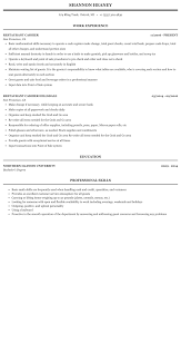restaurant cashier resume sample