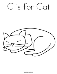 Here are a few coloring pages of cats which are sure to keep your kid engrossed for hours in an activity which both of you will enjoy. C Is For Cat Coloring Page Twisty Noodle