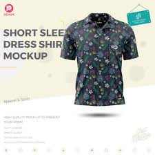 Download Short Sleeve Dress Shirt Mockup On Behance