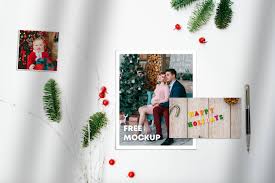 Christmas Papers Cards Kit Free Mockup Pixelsdesign Free Psd Flyer Templates Free Psd Flyer Christmas Photo Frame