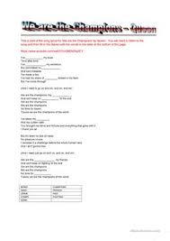 We did not find results for: English Esl We Are The Champions Worksheets Most Downloaded 13 Results
