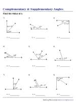 Complementary And Supplementary Angles Worksheets