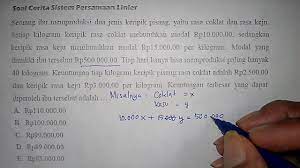 Pedagang tersebut membeli mangga dengan harga rp8.000/kg, pisang rp6.000/kg dan jeruk rp10.000/kg. Tutorial Program Linier Mencari Nilai Maksimum Pada Soal Cerita Matematika Sma Youtube