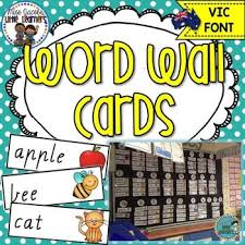 Vic Modern Cursive Word Wall Picture Cards Cursive Words Word Wall Picture Cards