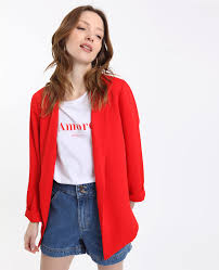 Nike femmes blazer mi dmb haut course sports gym baskets rouge. Veste Blazer Fluide Rouge 323339344a03 Pimkie