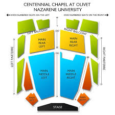 Centennial Chapel At Olivet Nazarene University 2019 Seating