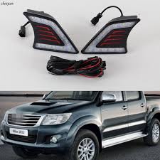 Cscsnl 2pcs Waterproof Signal Lamp Led Drl Daytime Running Light Daylight For Toyota Hilux Vigo 2012 2013 2014 Accessories R Toyota Hilux Running Lights Toyota