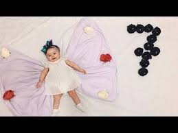 Diy how to make ombre tutu first birthday outfit tutorial. 7th Month Baby Photoshoot At Home Monthly Baby Photoshoot Ideas Creative Babyphotoshoot Youtube