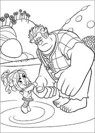 Page from the official coloring book, containing early design's for doughnut cops duncan and winchell. Kids N Fun Com 40 Coloring Pages Of Wreck It Ralph Disney Coloring Pages Coloring Pages Cool Coloring Pages