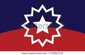 That banner with a bursting star in the middle is the juneteenth flag, a symbolic representation of the end of slavery in the united states. Shutterstock Puzzlepix