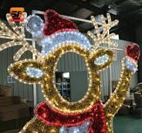 2D Christmas Reindeer Shape LED Motif Lights IP65 Waterproof Holiday