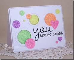 To let the glitter paper shine on this card i only used whisper white card stock. Glitter Circles So Cute Paper Crafts Cards Creative Cards Simple Cards