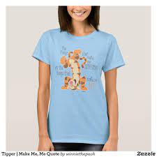 Tigger Make Me Me Quote T Shirt Zazzle Com Colorful Shirts Casual Girl Womens Basic
