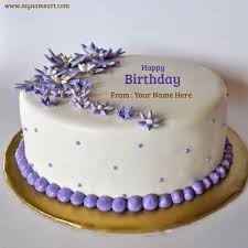 Happy Birthday Wishes With Name And Photo Edit Online Free Purple Birthday Cake Name Pictures For Wishes And Greetings Wishes Greeting Card Purple Cakes Birthday Cake Name Happy Birthday Cakes