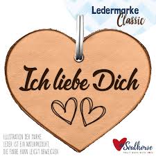Ich kenn' dich nicht und liebe dich: Ledermarke Ich Liebe Dich Herz Soulhorse