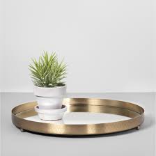 Round Mirrored Brass Tray From Chip And Jo S Hearth And Hand Collection At Target Hearthandhand Target Weddingregi Brass Tray Chip And Joanna Gaines Hearth