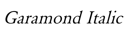 Garamond Italic Font - FFonts.net