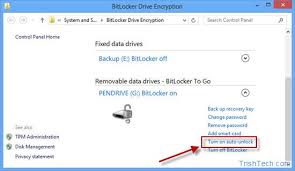 How to unlock bitlocker drive from command prompt without recovery key? Automatically Unlock Bitlocker Drive In Windows 8