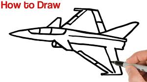 How To Draw A Fighter Jet Airplane Step By Step Easy Drawings For Beginners Airplane Drawing Drawings