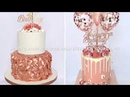 Cover with about 1 cup of buttercream and smooth out. How To Create A Rose Gold Effect On Your Cakes Youtube
