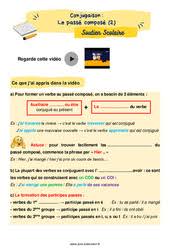 Les valeurs et la formation du passé composé, les règles d'accord du participe passé. Evaluation Avec Correction Passe Compose Cm1 Cycle 3