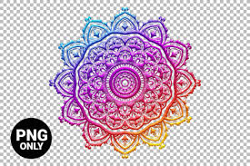 Modern art set free vector. Rainbow Floral Mandala Sublimation Graphic By Craftscreateshop Creative Fabrica
