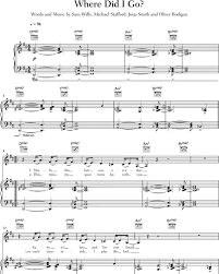 Fmaj7 when did i realize. Jorja Smith Where Did I Go Voice Piano Guitar Sheet Music Nkoda