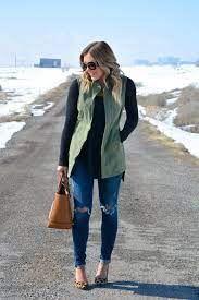 All Dolled Up Fashion Vest Outfits Green Vest Outfit