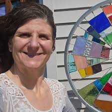 This is what Michelle Marx has to say about her work, "Working in glass  soothes my creative ssoul. The colors and textures of glass really make  each piece I create one of