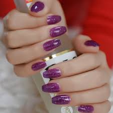 Discover more posts about coffin nails. Coffin Glitter Medium Flicker Nails Dark Purple Shimmer Power Designed Fake Nail Acrylic Gel Press On Nails False Nails Aliexpress