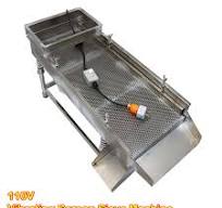 110V Industrial Linear Vibrating Sieve Machine 5mm Stainless Steel Screen  Sifter