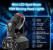 Amazon.com: SHEHDS Luces de cabeza móvil de 10 W, RGBW 4 en ...