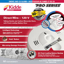 Since carbon monoxide alarms are limited in their detection radius, it often makes sense to have several units in operation in your home. Kidde Talking Combination Smoke Co Alarm 120v With Battery Backup The Home Depot Canada