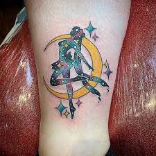Cosmic Sailor Moon Tattoo Sailor Moon Tattoo Moon Watercolor Tattoo Fandom Tattoos