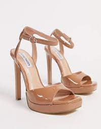 Steve madden canee black strappy gladiator sandal. Steve Madden Luv Platform Strappy Heel In Camel Patent Asos