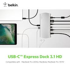 Belkin thunderbolt 3 express dock je dokovací stanice pro připojení periferií k notebooku přes jediné rozhraní thunderbolt. Belkin Original Usb3 1 Type C Express Dock Hd With Cable For Macbook Pro With Retail Package F4u093 Dock Hd Dock Belkindock Type C Aliexpress