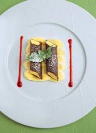 Schokocrepes Cannelloni Mit Mangomousse Mango Mousse Lecker Schokoladencrepes