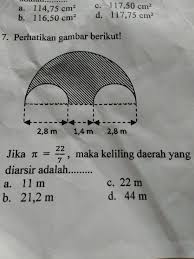 Apakah luas daerah yang diarsir? Jika Phi 22 7 Maka Keliling Daerah Yang Diarsir Adalah Brainly Co Id