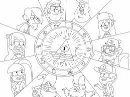 You can either choose to color your drawings online or print them to color and offer them to your family and friends. Gravity Falls Coloring Pages Print All The Characters
