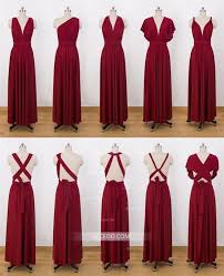 Burgundy Convertible Dresses Infinity Bridesmaid Dresses Multiway Dresses Multi Way Dress Infinity Dress Bridesmaid Infinity Dress Ways To Wear