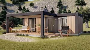 Modern Mobile Home Tiny House Vacation House On 40m2 3d Model In 2020 Tiny House Vacation Modern Mobile Homes Tiny House
